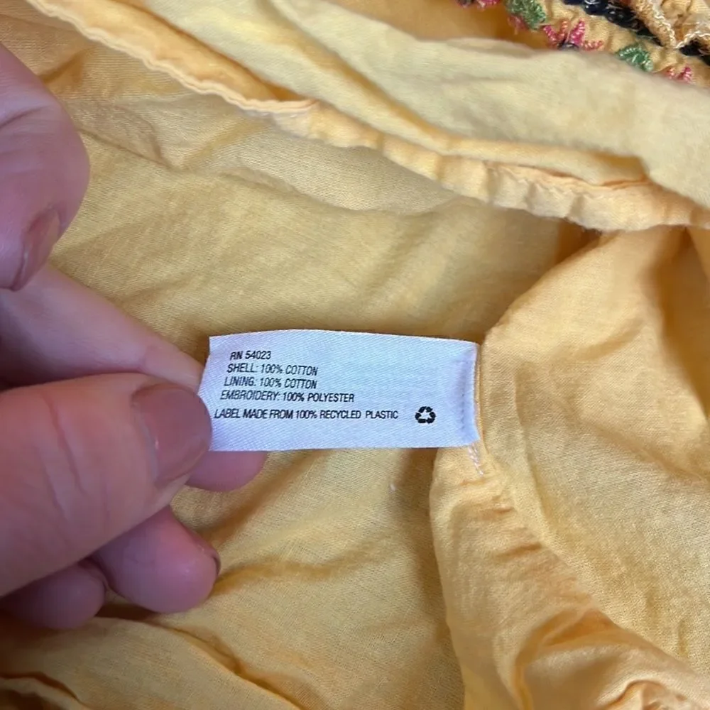 Gap baby | yellow tiered dress with embroidery
